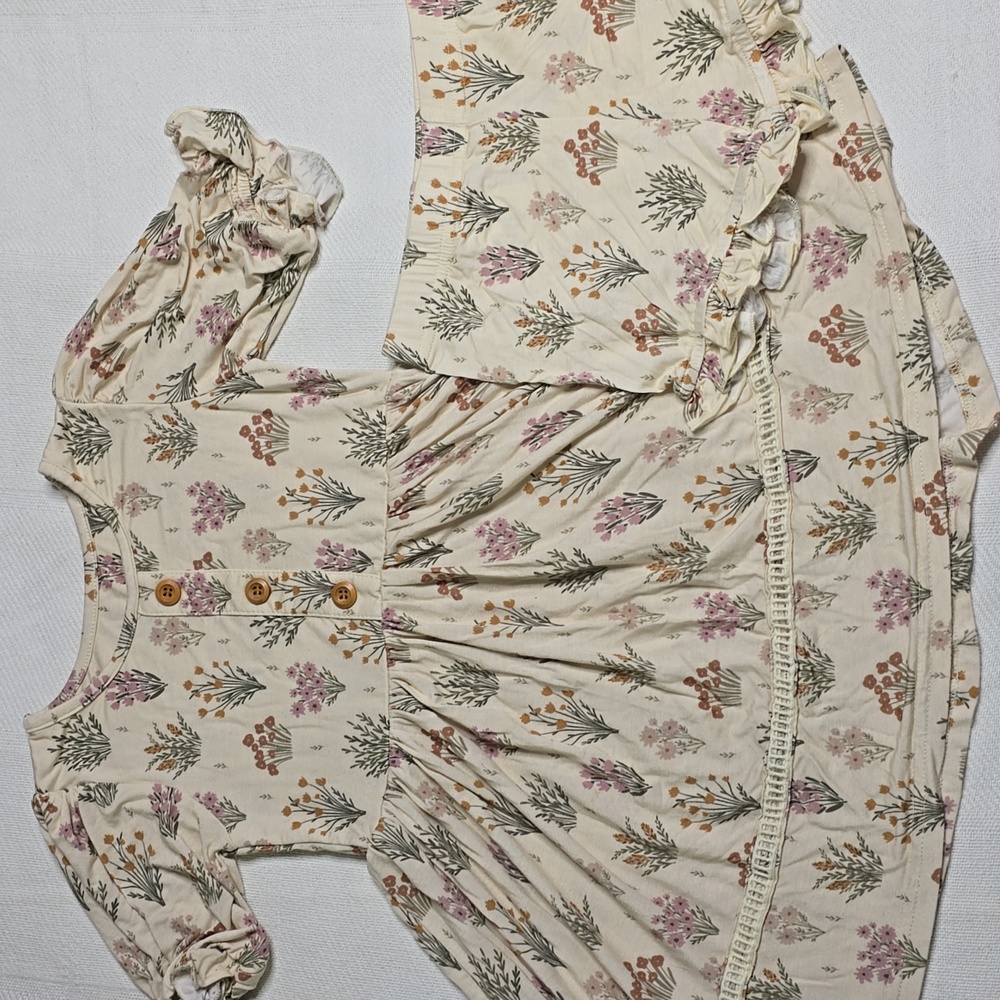 Evie's Backyard Bamboo Floral Dress and Shorts Set